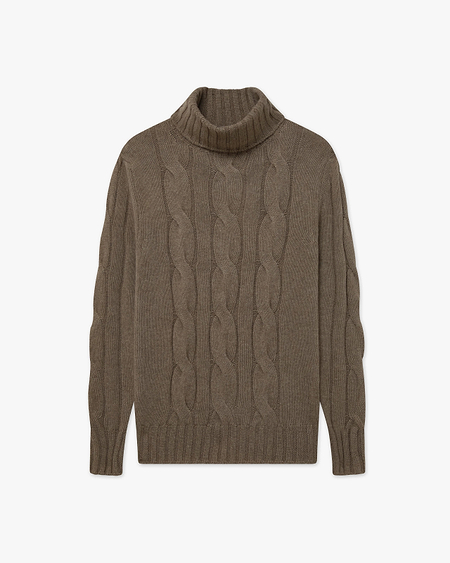 Women's Celerina Turtleneck Sweater - Brown - Archive