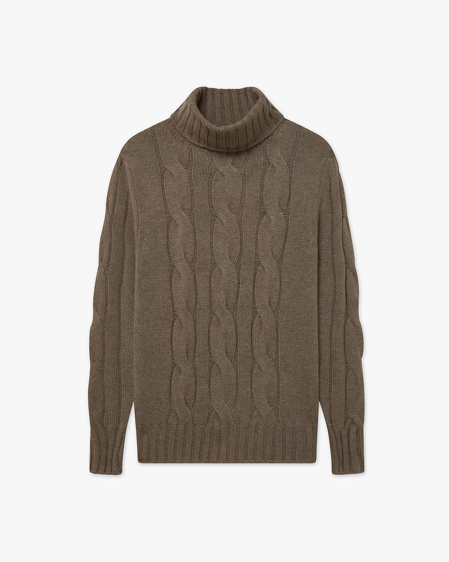 Women's Celerina Turtleneck Sweater - Brown - Archive