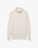 Celerina Rollkragenpullover Damen - Weiß - Archiv