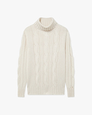 Celerina Rollkragenpullover Damen - Weiß - Archiv