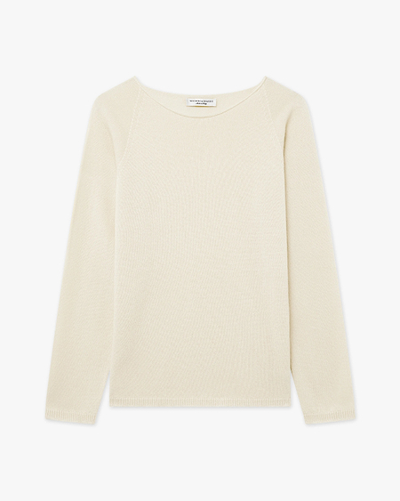 Women's Piuma Crew Neck Sweater - White - Archive