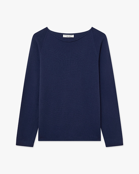 Women's Piuma Crew Neck Sweater - Blue - Archive