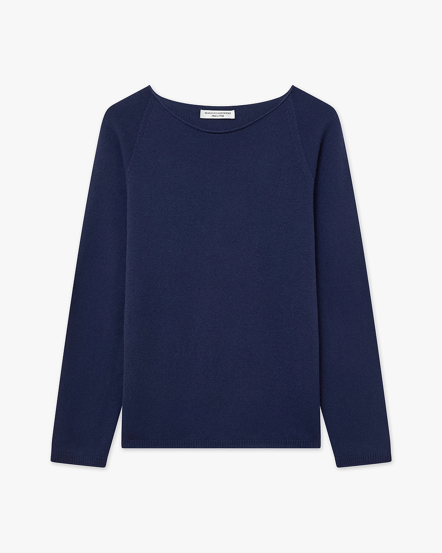 Women's Piuma Crew Neck Sweater - Blue - Archive