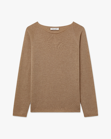 Women's Piuma Crew Neck Sweater - Camel - Archive