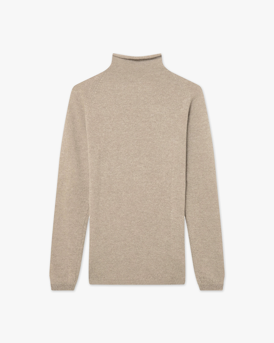 Piuma Mock Neck Pullover - Beige - Archiv