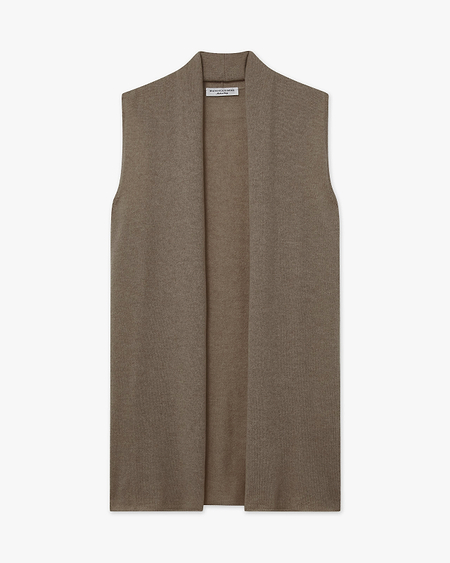 Essential Ärmellose Cardigan - Braun - Archiv
