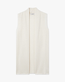 Essential Ärmellose Cardigan - Weiß - Archiv