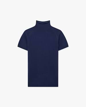 Piuma Mock Neck T-Shirt - Blau - Archiv
