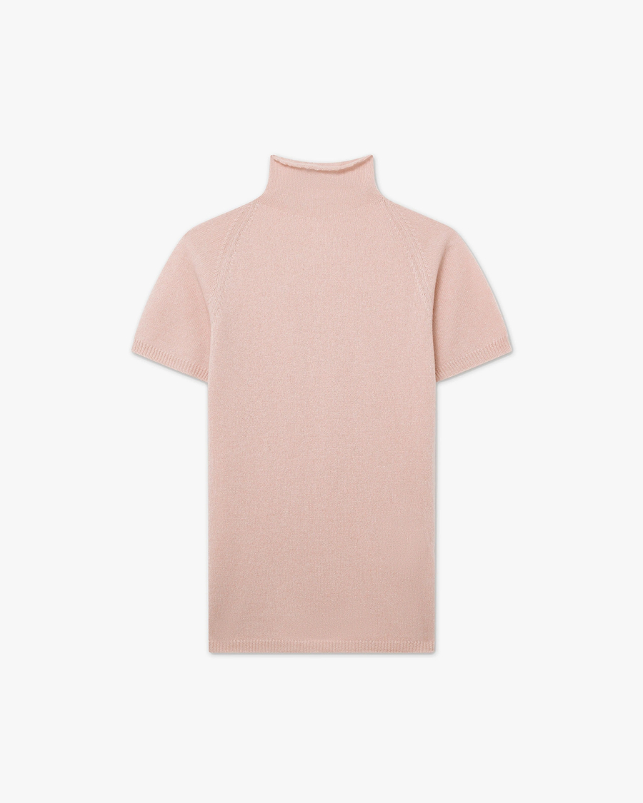Piuma Mock Neck Tee - Blush - Archive
