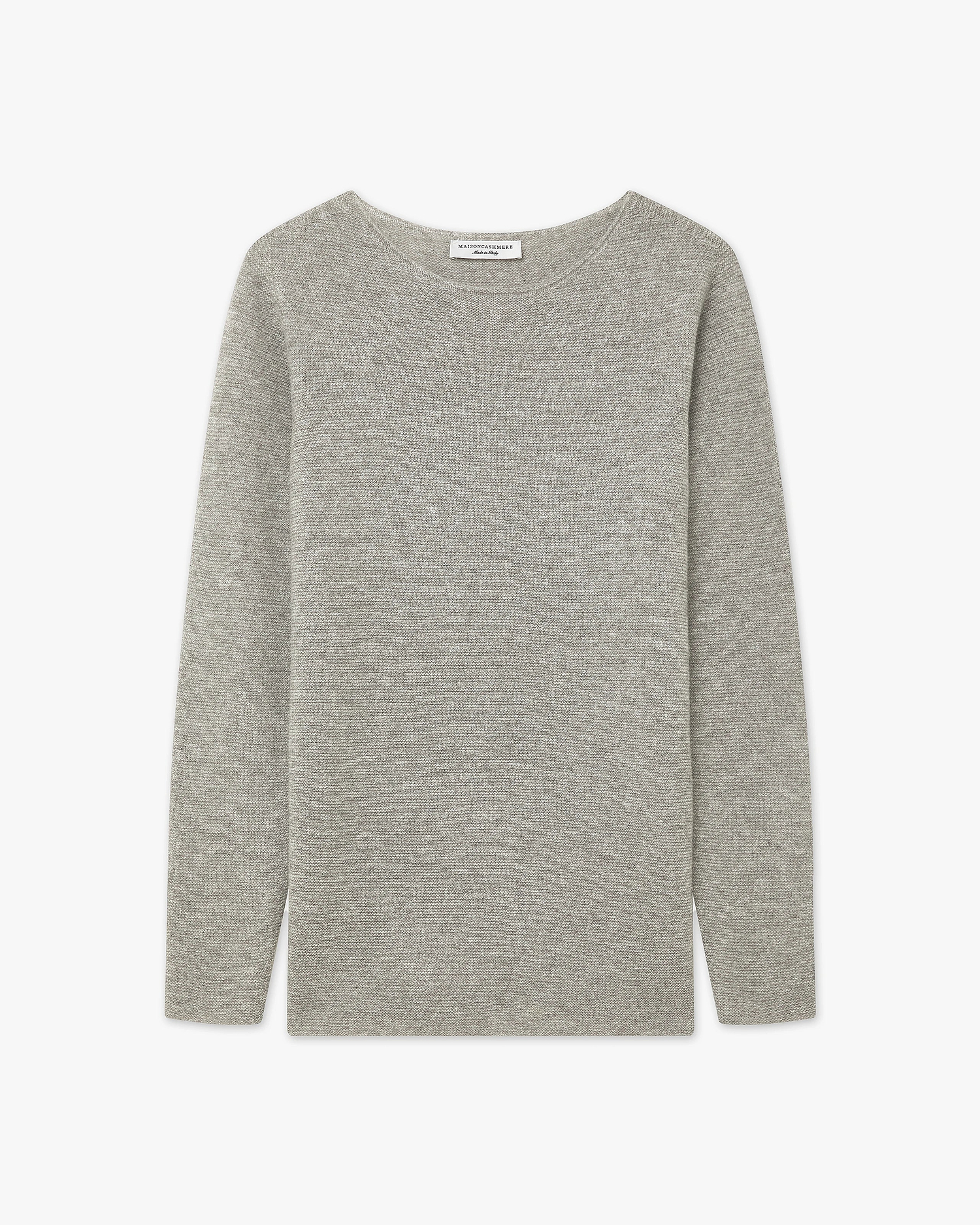 Soffio Boat Neck Sweater - Light Grey - Archive