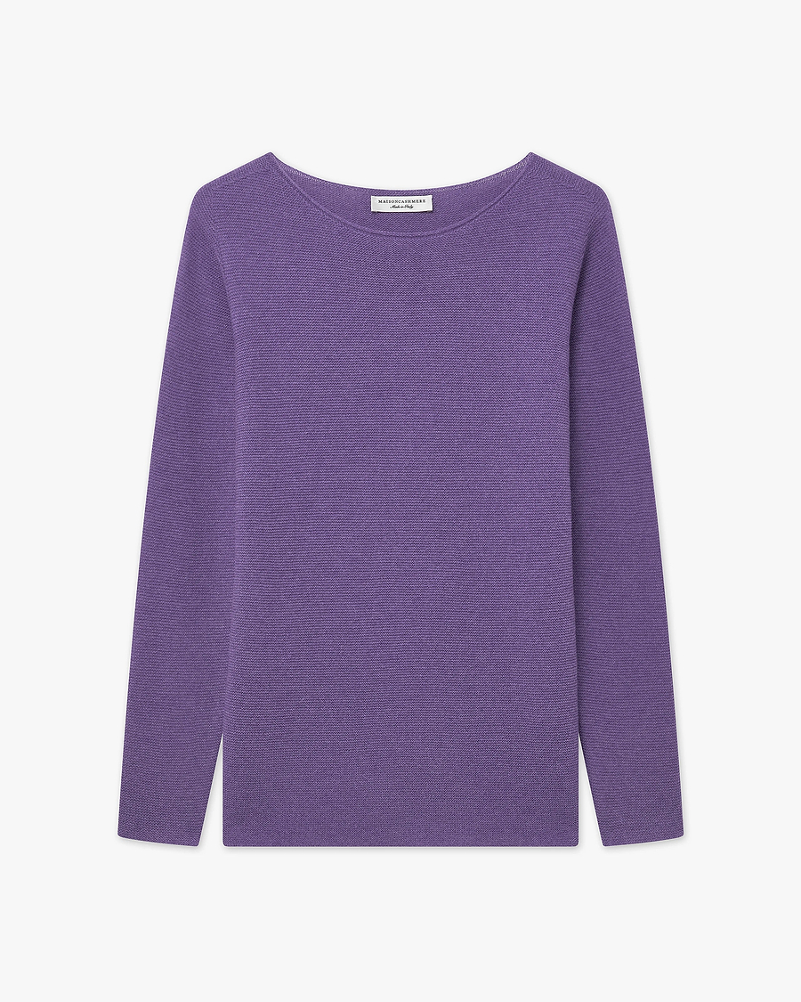 Soffio Boat Neck Sweater - Lavender - Archive