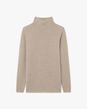 Soffio Mock Neck Sweater - Beige - Archive