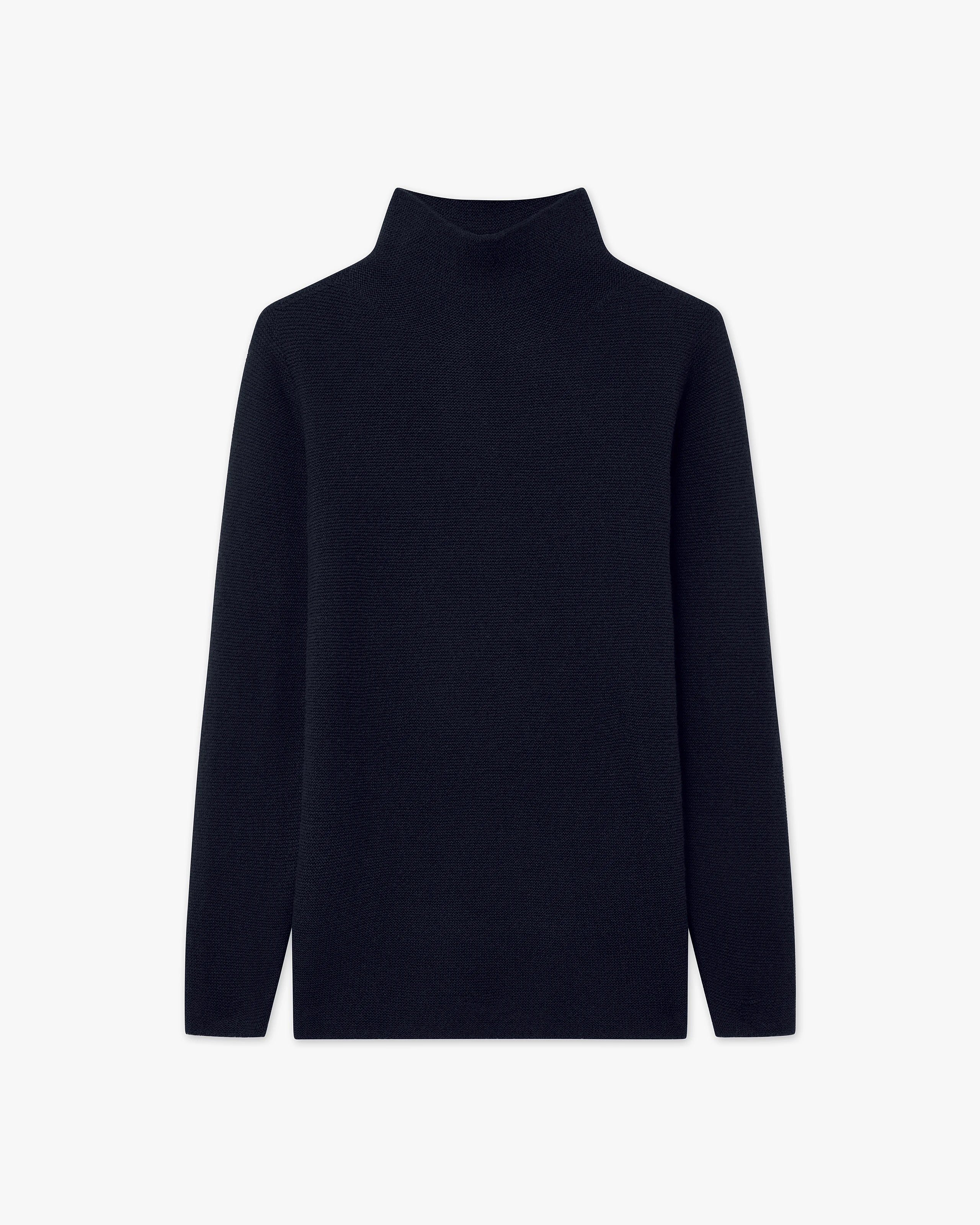 Soffio Mock Neck Sweater - Night Blue - Archive