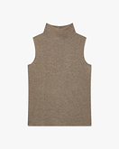 Soffio Mock Neck Top - Taupe - Archive
