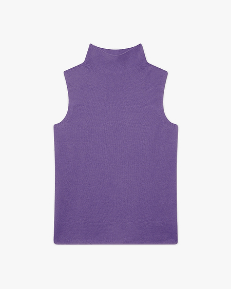 Soffio Mock Neck Top Pullover - Lavendel - Archiv