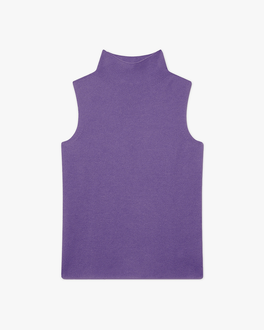 Soffio Mock Neck Top - Lavender - Archive