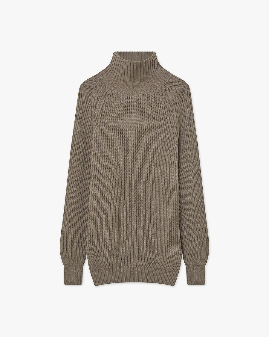 Sorapis Mock Neck Pullover - Braun - Archiv