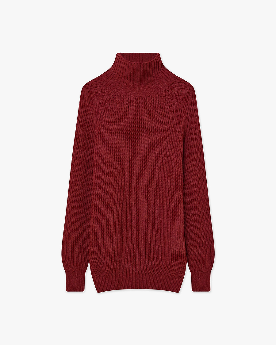 Sorapis Mock Neck Sweater - Red - Archive