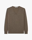 Florenz V-Ausschnittpullover Damen - Braun - Archiv