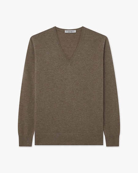 Women's Florenz V-Neck Sweater - Brown - Archive