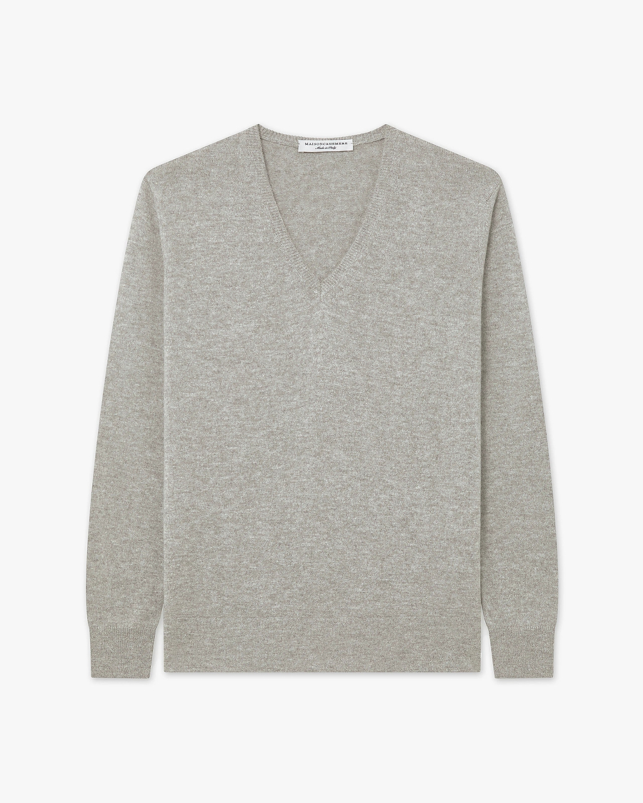 Women's Florenz V-Neck Sweater - Light Grey - Archive