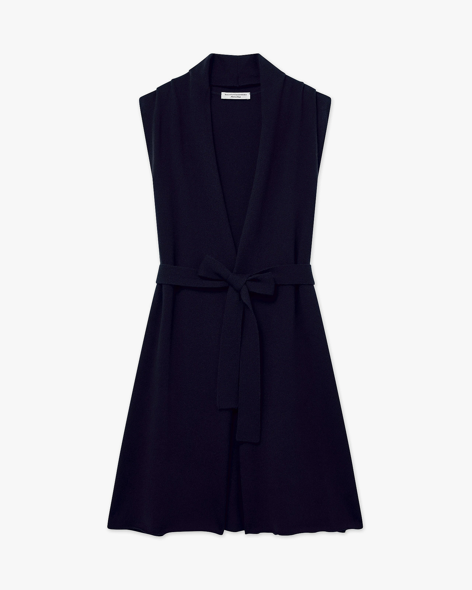 Essential Sleeveless Cardigan - Night Blue - Archive