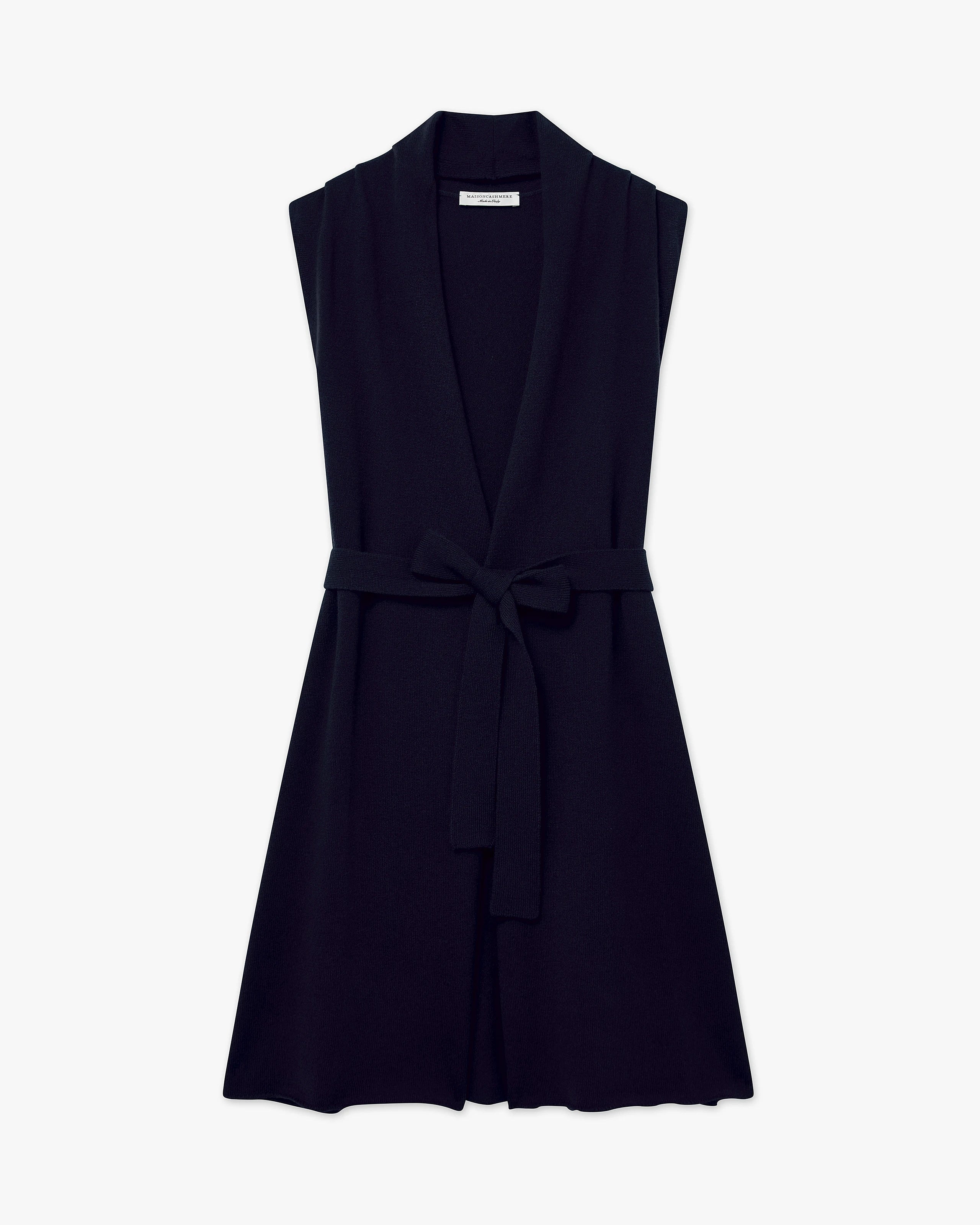 Essential Sleeveless Cardigan - Night Blue - Archive