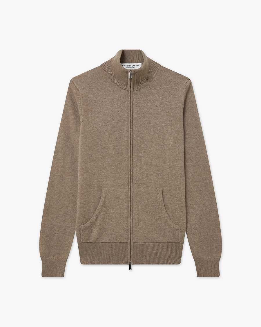 Cardigan Zip Salò Donna - Tortora - Archivio