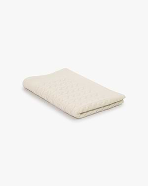 Cable Knit Baby Blanket - White
