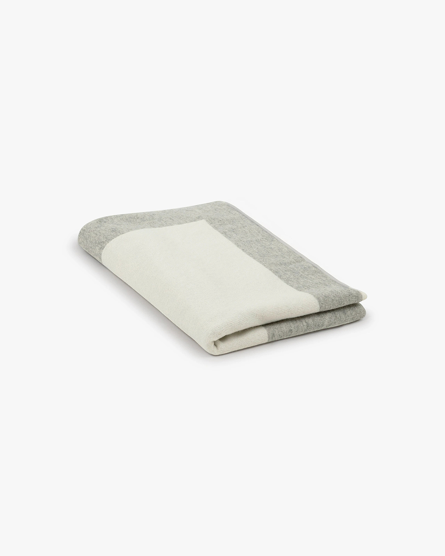 Teddy Bear Baby Blanket - Light Grey Cashmere