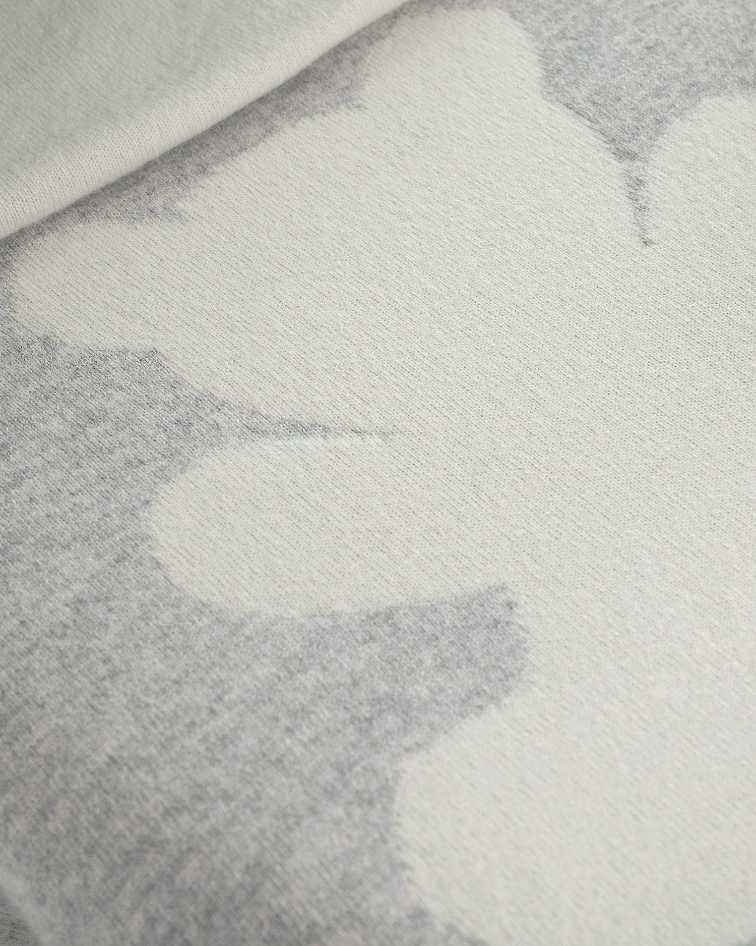 Teddy Bear Baby Blanket - Light Grey Cashmere