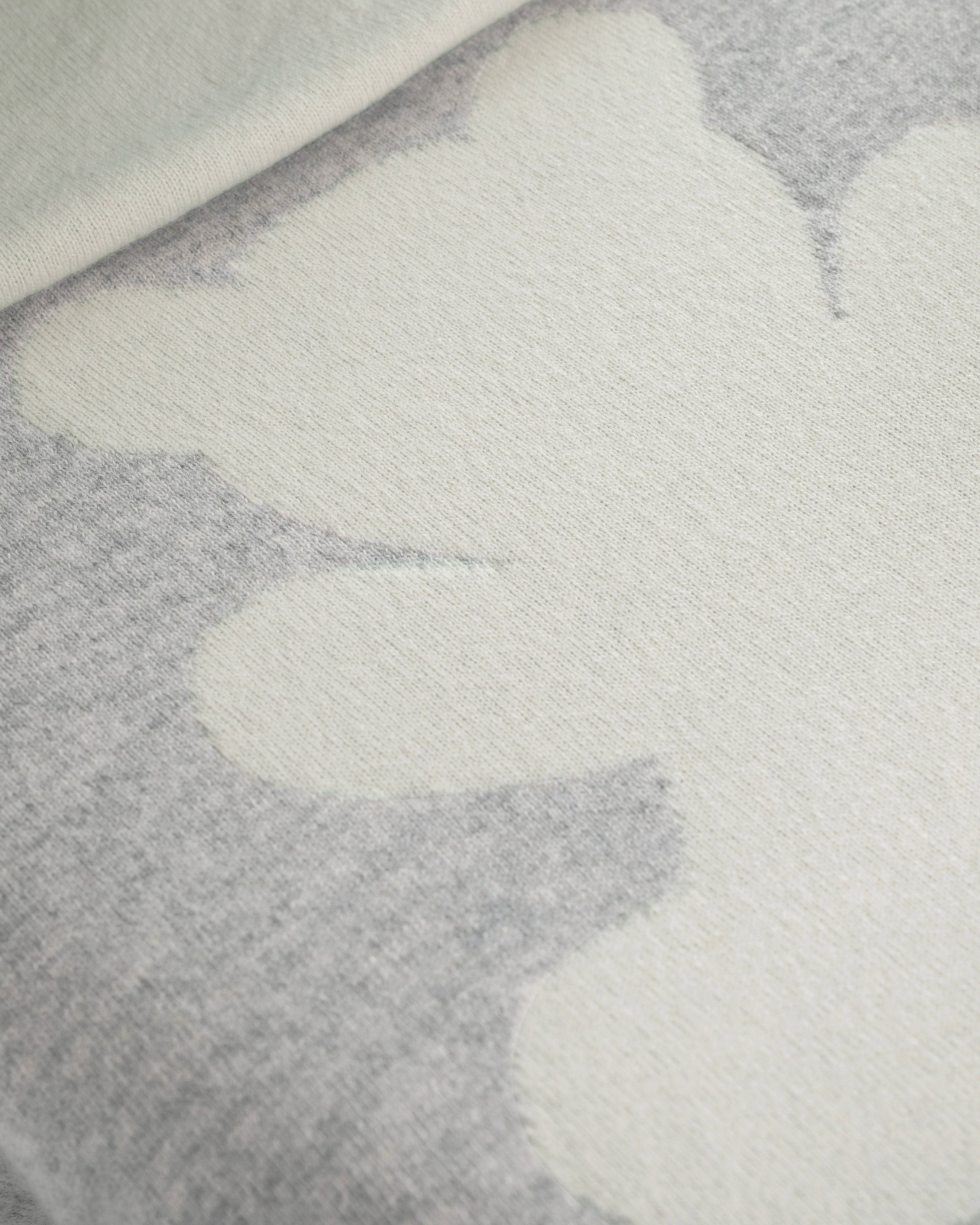 Teddy Bear Baby Blanket - Light Grey Cashmere
