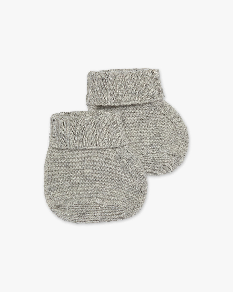 Baby Booties - Light Grey Cashmere