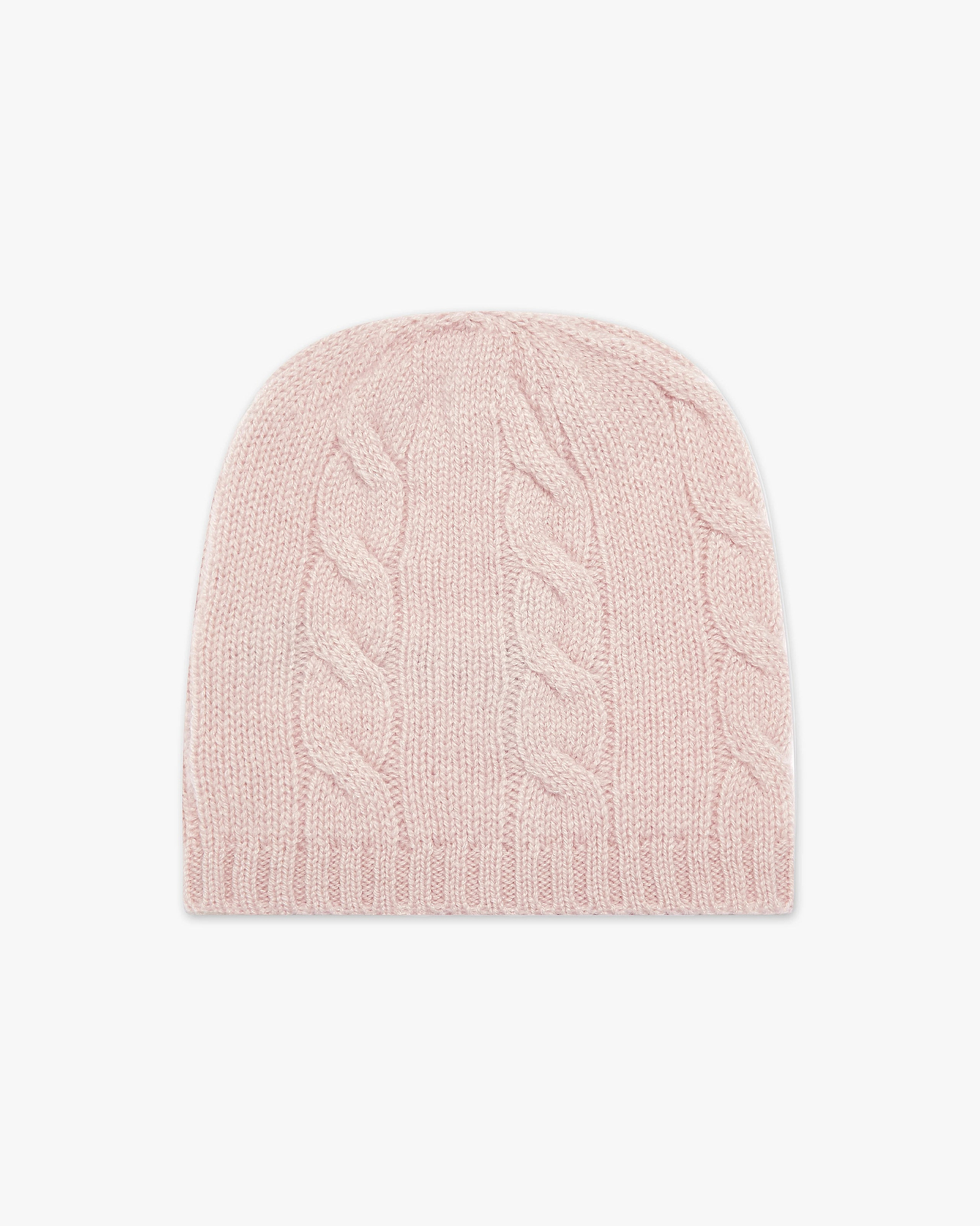 Cable Knit Baby Hat - Pink Cashmere