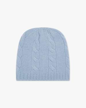 Bonnet Bébé Torsades - Bleu Clair