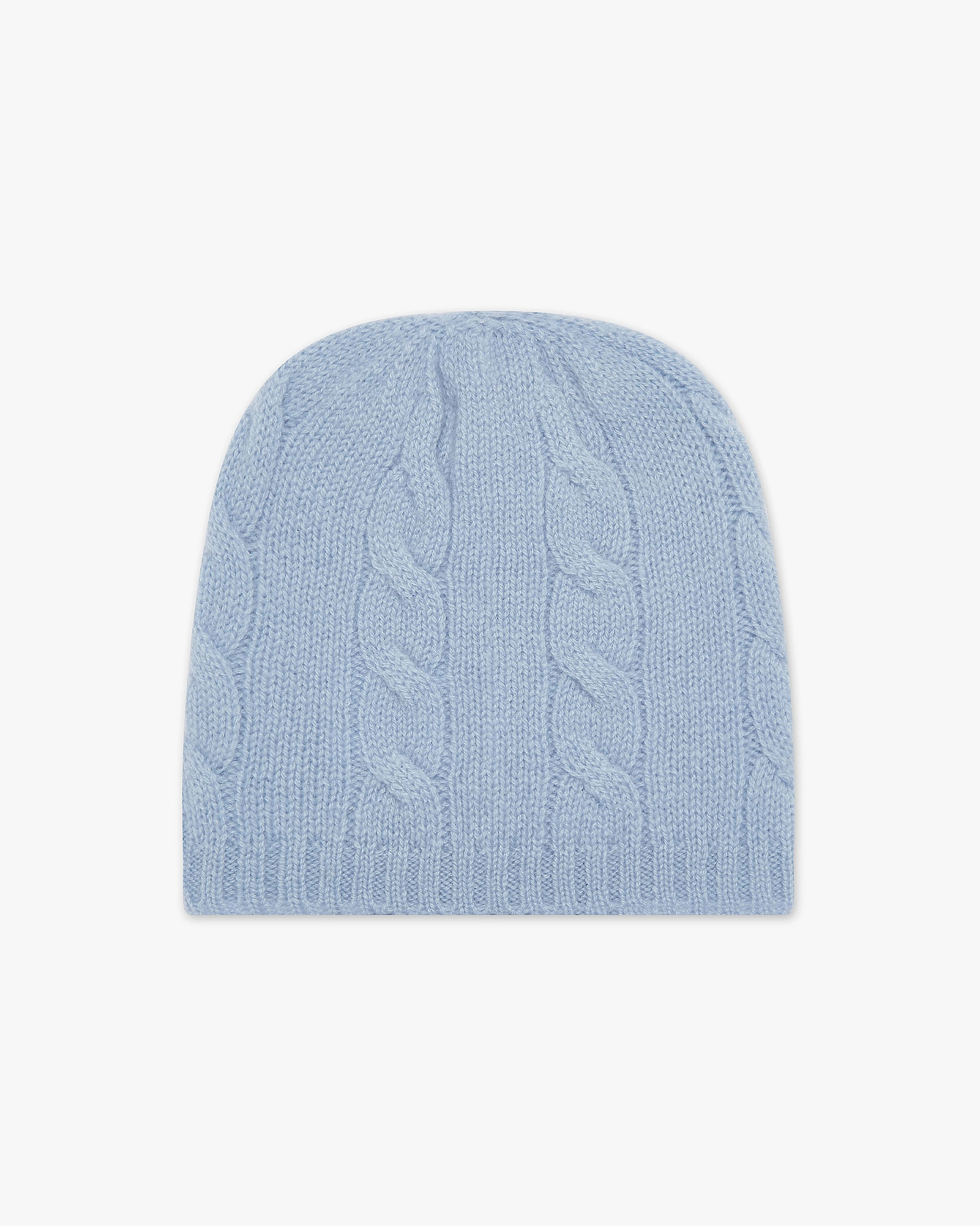 Cable Knit Baby Hat - Light Blue Cashmere