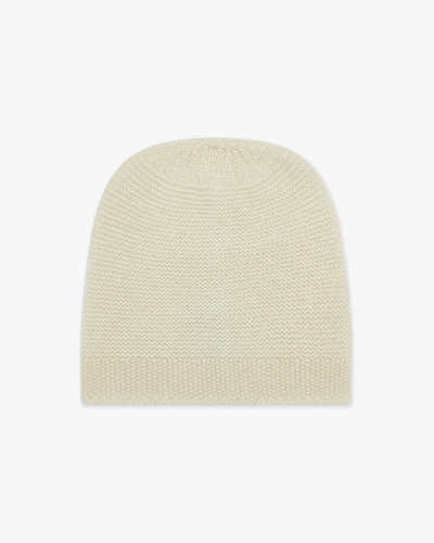 Links Baby Hat - White Cashmere