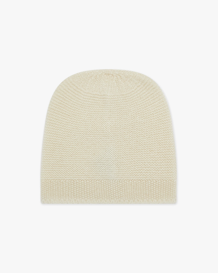 Links Baby Hat - White Cashmere