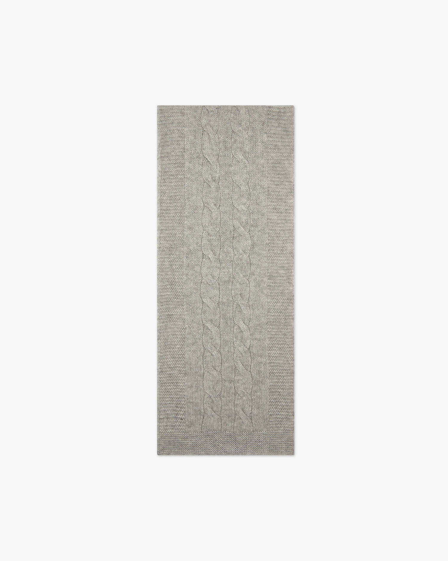 Cable Knit Baby Scarf - Light Grey Cashmere