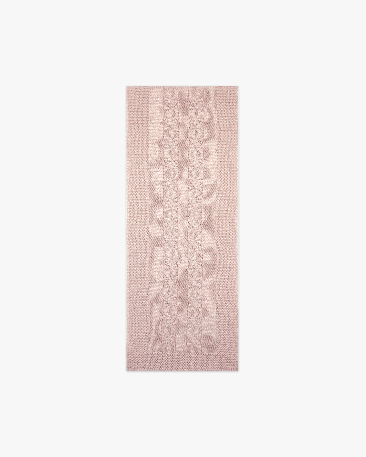 Cable Knit Baby Scarf - Pink Cashmere