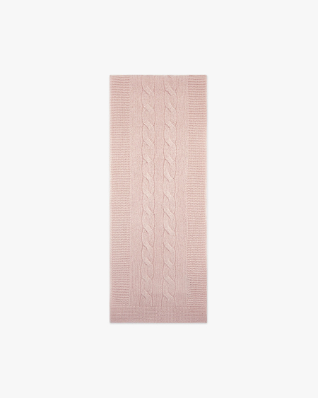 Cable Knit Baby Scarf - Pink Cashmere