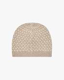 Flechtmuster-Mütze - Beige