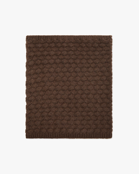 Basket Weave Scarf - Brown Cashmere