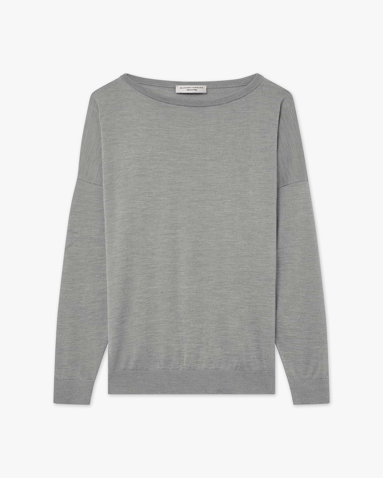 Belvoir Extrafine Boat Neck Sweater - Grey | MaisonCashmere Belvoir Extrafine Boat Neck Sweater - Grey | MaisonCashmere