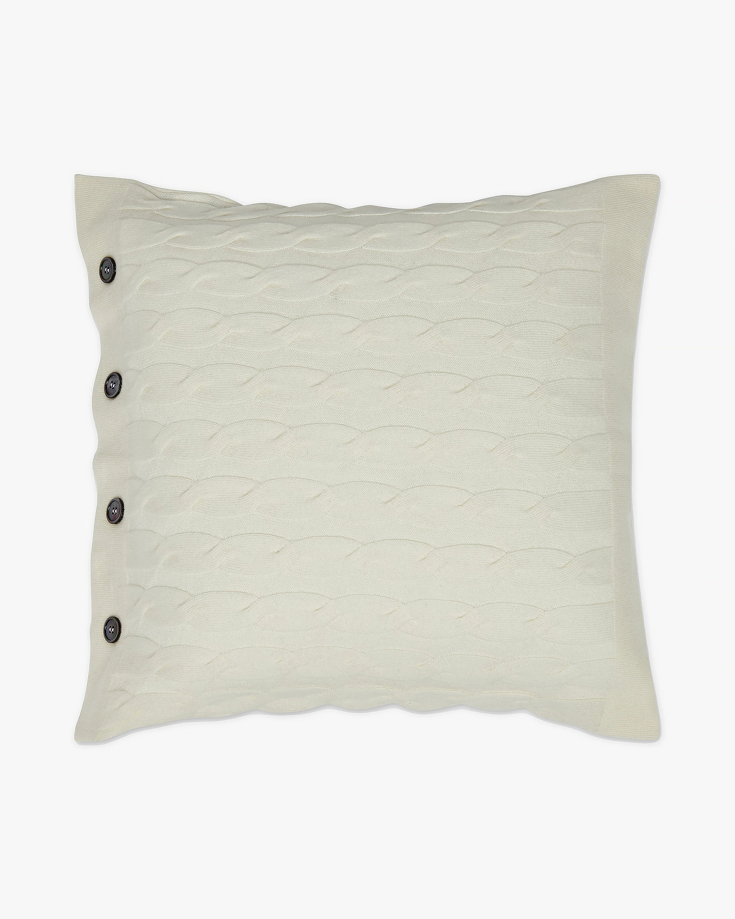Cable Knit Pillow - White Cashmere