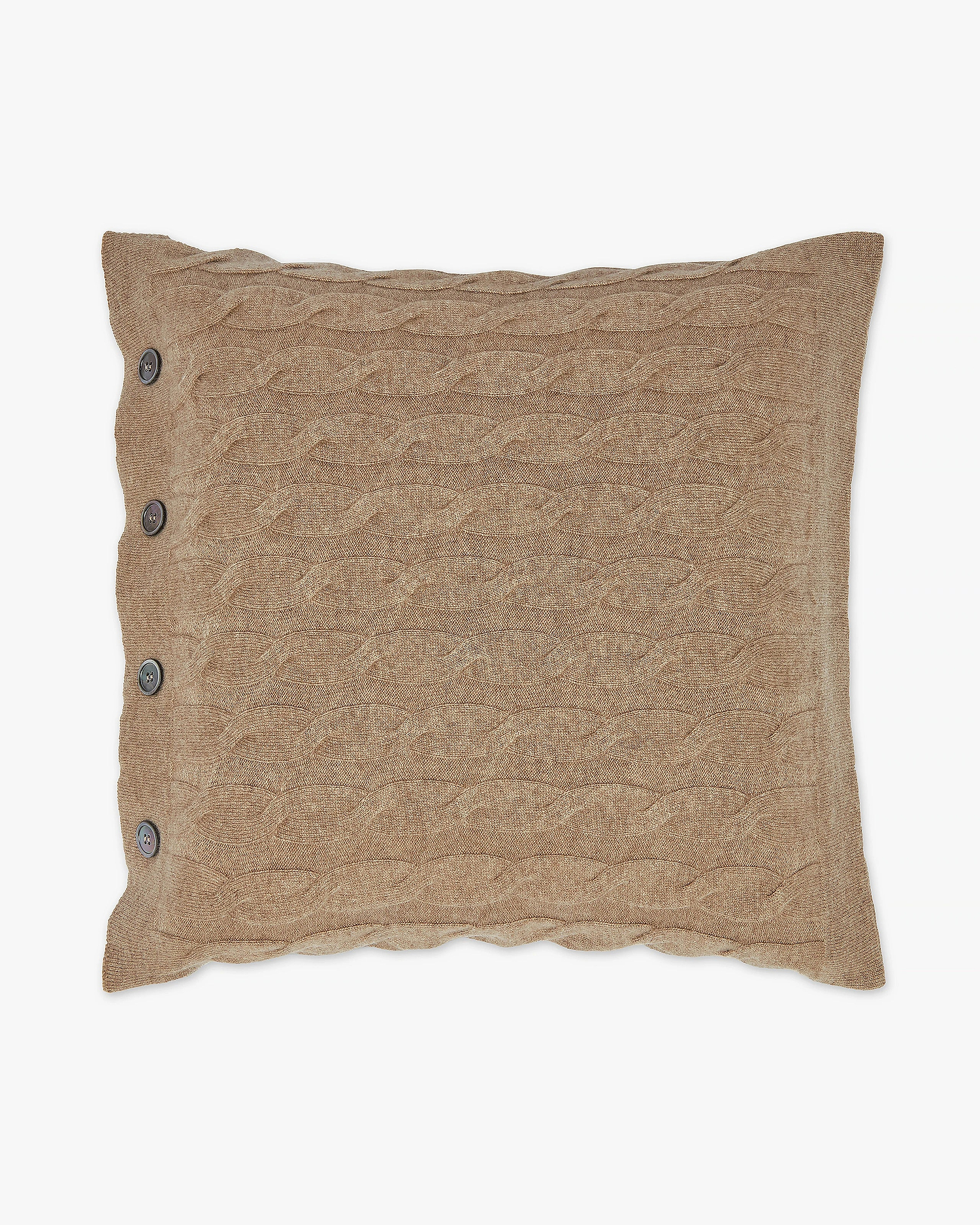 Cable Knit Pillow - Taupe Cashmere