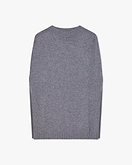 Crew Neck Cape - Medium Grey