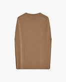 Crew Neck Cape - Camel