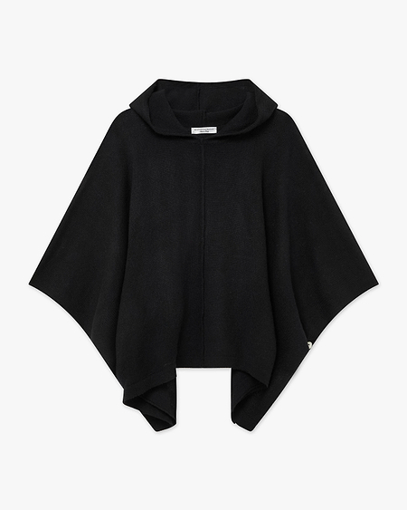 Hoodie Cape - Black Cashmere