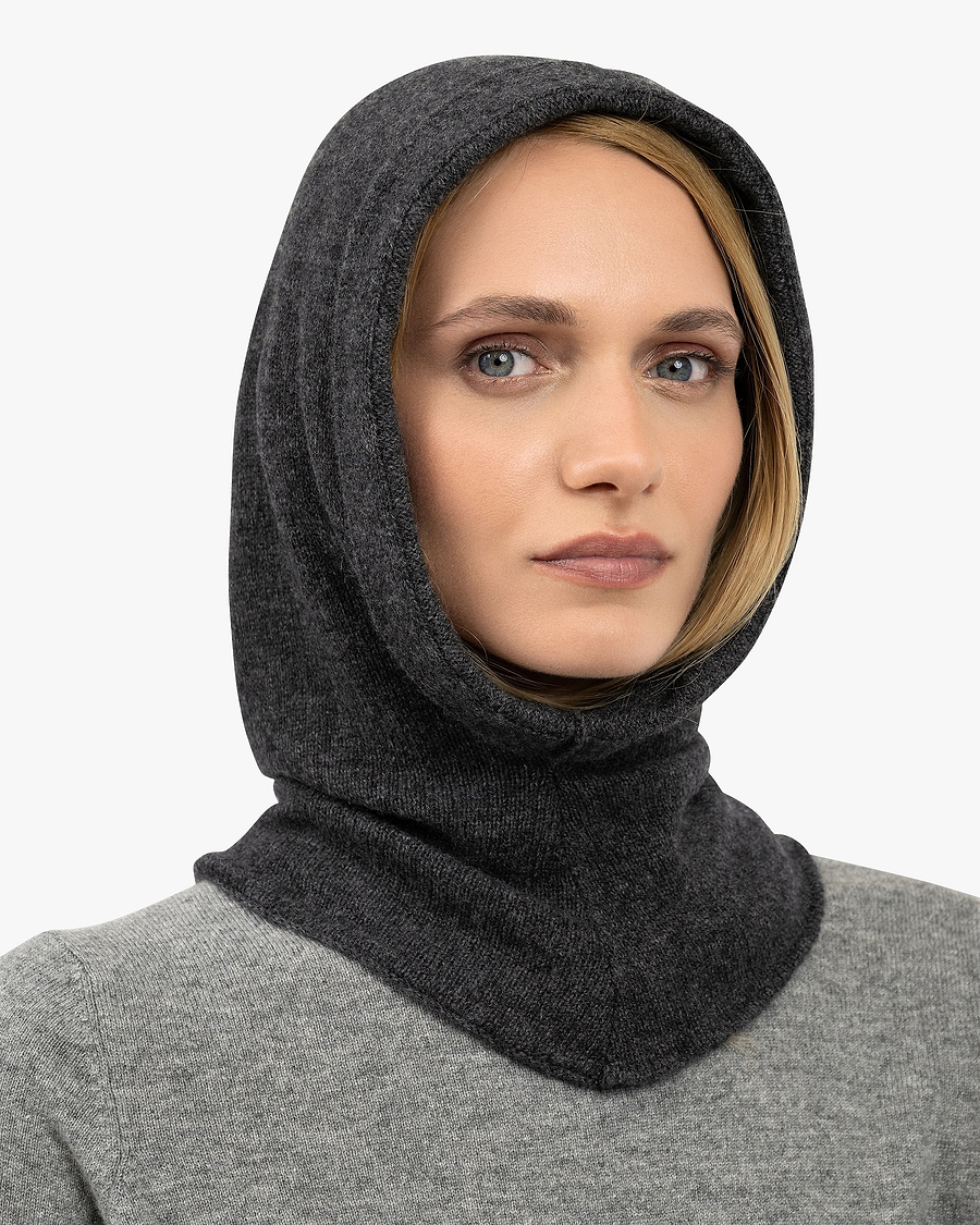 Hoodie Hat - Charcoal Cashmere